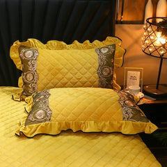 Crystal Velvet Fleece Bedspread, Super Soft Quilting, Lace Bedskirt, Bedclothes, Mattress Cover, Bedspread, Pillowcases - SHOWLU FASHION STORE
