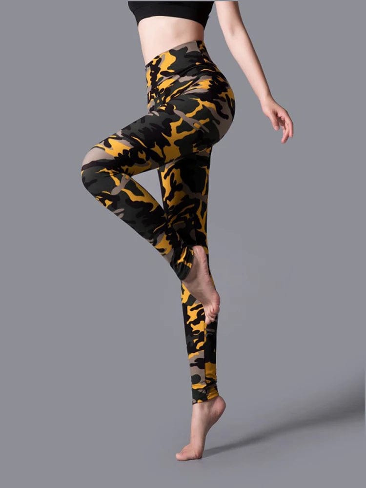 CUHAKCI High Waist Leggings Sportwear Workout Women Jeggings Elastic Pants Leopard Summer Printed Stripe Sexy Fitness Leggins - SHOWLU FASHION STORE