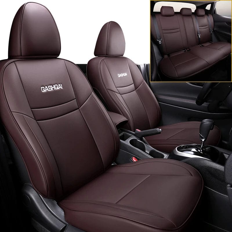 Custom Car Seat Covers for Nissan Qashqai 2016 - 2022 Luxury Protection Synthetic Leather Seat Cushion 5 - Seater Complete Full Set - SHOWLU FASHION STORE