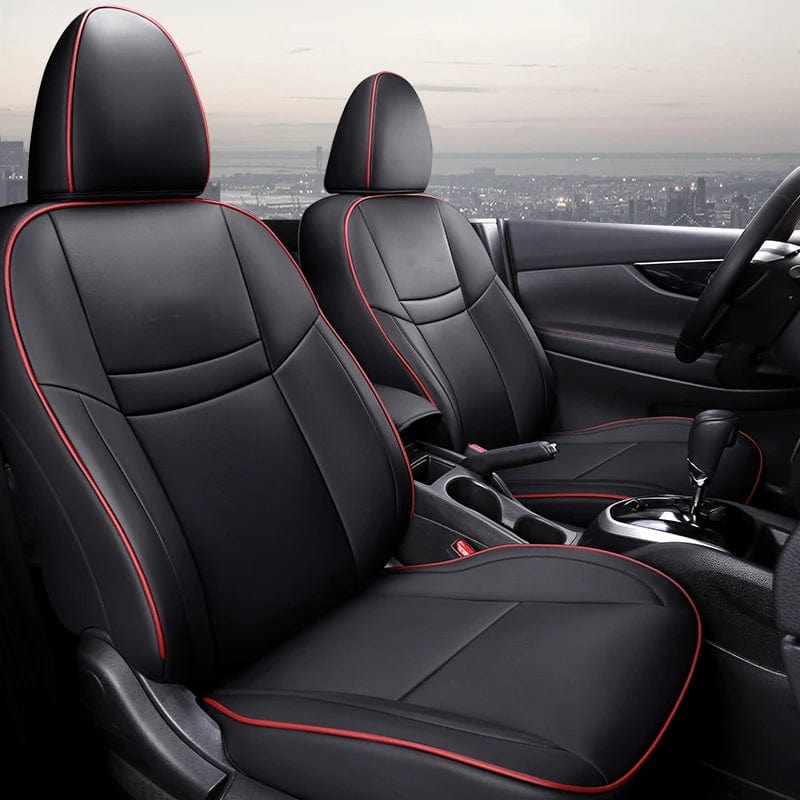 Custom Car Seat Covers for Nissan Qashqai 2016 - 2022 Luxury Protection Synthetic Leather Seat Cushion 5 - Seater Complete Full Set - SHOWLU FASHION STORE