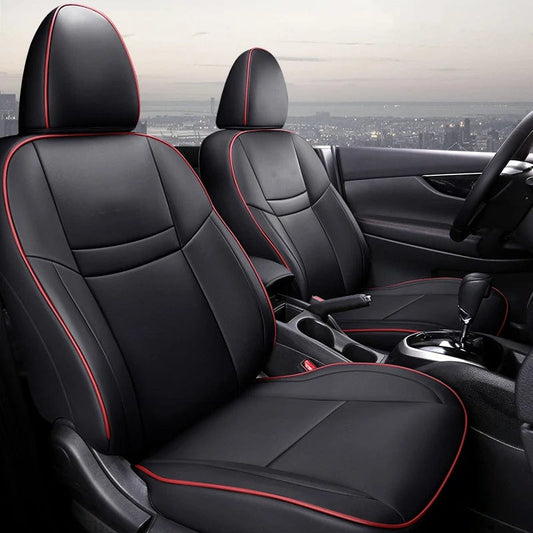 Custom Car Seat Covers for Nissan Qashqai 2016 - 2022 Luxury Protection Synthetic Leather Seat Cushion 5 - Seater Complete Full Set - SHOWLU FASHION STORE