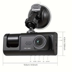 Dash Cam W/ IR Night Vision Loop Recording & 2" IPS Screen 1080P 3 Camera - SHOWLU FASHION STORE