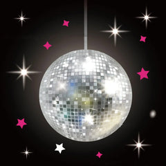 Disco Ball Theme Tableware Set Black Silver Disco Plates Napkins Cups Adults Happy Disco Birthday Party Decor Wedding Supplies - SHOWLU FASHION STORE