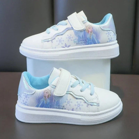 Disney Kids Girls Shoes 2024 New Children Sneakers Girls Elsa Frozen Princess Casual Sport Shoes Student Shoes Teen Shoes - SHOWLU FASHION STORE