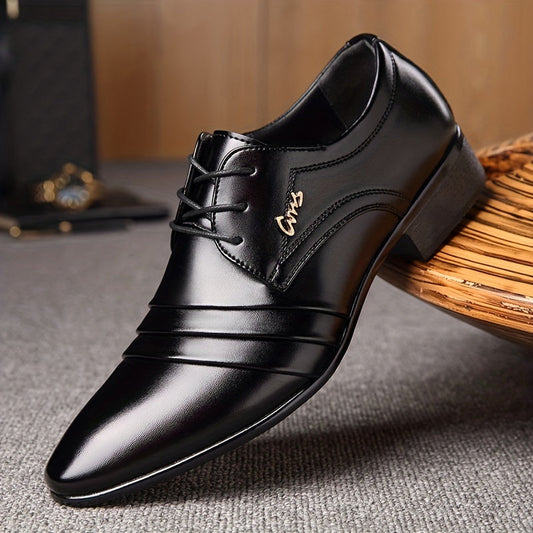 Plus Size Mens Vintage Classic Derby Shoes - Ultra Comfy, Non-Slip, Lace-Up, Rubber Sole Formal Shoes for Outdoor Activities, Everyday Wear, and Special Occasions - Durable, Breathable, and Stylish