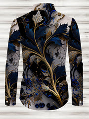 Men's Retro Floral Patterns Print Long Sleeve Shirt For Spring And Fall, Casual Comfy Shirt As Gift SHOWLU FASHION STORE