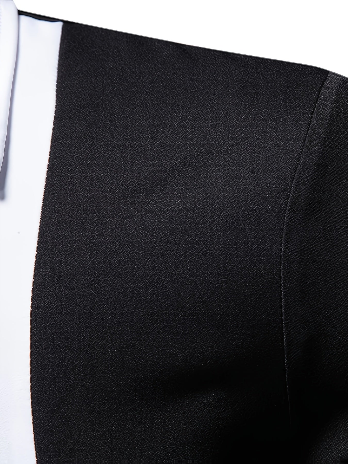 Men'S Casual Lapel Collar Long Sleeve Shirt Polyester Color Block Pattern with Button Details, Slight Stretch Fabric, 140g/m², Regular Fit, All-season, for Adult SHOWLU FASHION STORE