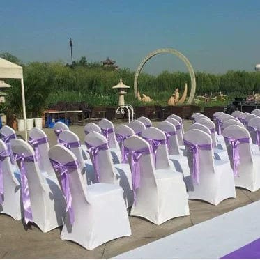 Elastic Neutral Chair Cover Thickened One - Piece Chair Cover Dining Chair Wedding Table Hotel Banquet Conference White Chair Cover Cover - SHOWLU FASHION STORE