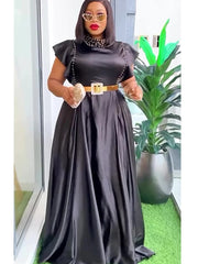 Elegant African Dresses For Women 2024 Summer Fashion Sleeveless Wedding Party Long Dress Plus Size Evening Gown Ladies Clothing - SHOWLU FASHION STORE