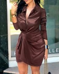 Elegant Long Sleeve Bodycon Dress - SHOWLU FASHION STORE