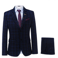 Elegant Mens Suits 2024 Formal Peaked Lapel Slim Fit Suit Purple Tuxedo Groom 2 Piece Set Wedding Suits For Men (Jacket+Pant) - SHOWLU FASHION STORE