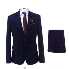 Elegant Mens Suits 2024 Formal Peaked Lapel Slim Fit Suit Purple Tuxedo Groom 2 Piece Set Wedding Suits For Men (Jacket+Pant) - SHOWLU FASHION STORE