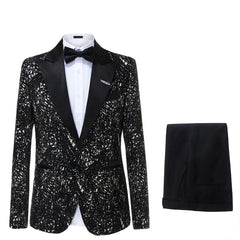 Elegant Mens Suits 2024 Formal Peaked Lapel Slim Fit Suit Purple Tuxedo Groom 2 Piece Set Wedding Suits For Men (Jacket+Pant) - SHOWLU FASHION STORE