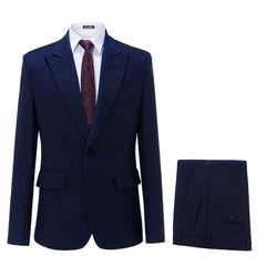 Elegant Mens Suits 2024 Formal Peaked Lapel Slim Fit Suit Purple Tuxedo Groom 2 Piece Set Wedding Suits For Men (Jacket+Pant) - SHOWLU FASHION STORE