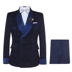 Elegant Mens Suits 2024 Formal Peaked Lapel Slim Fit Suit Purple Tuxedo Groom 2 Piece Set Wedding Suits For Men (Jacket+Pant) - SHOWLU FASHION STORE