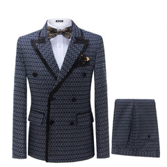 Elegant Mens Suits 2024 Formal Peaked Lapel Slim Fit Suit Purple Tuxedo Groom 2 Piece Set Wedding Suits For Men (Jacket+Pant) - SHOWLU FASHION STORE