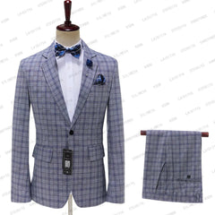 Elegant Mens Suits 2024 Formal Peaked Lapel Slim Fit Suit Purple Tuxedo Groom 2 Piece Set Wedding Suits For Men (Jacket+Pant) - SHOWLU FASHION STORE