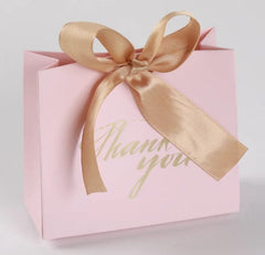 Elegant Mini Pink Thank You Gift Bags - 50 Pack - SHOWLU FASHION STORE