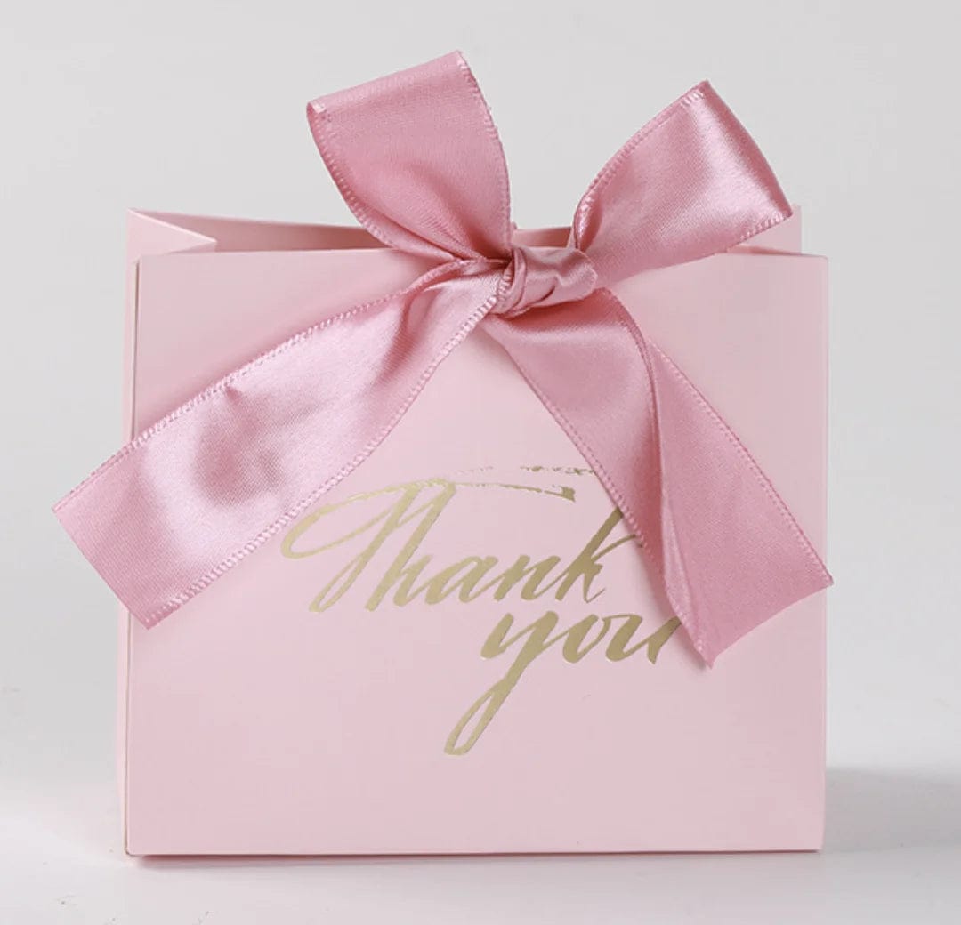 Elegant Mini Pink Thank You Gift Bags - 50 Pack - SHOWLU FASHION STORE