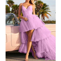 Elegant Spaghetti Strap Evening Dress - SHOWLU FASHION STORE