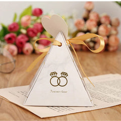Elegant Triangular Pyramid Marble Candy Box - SHOWLU FASHION STORE