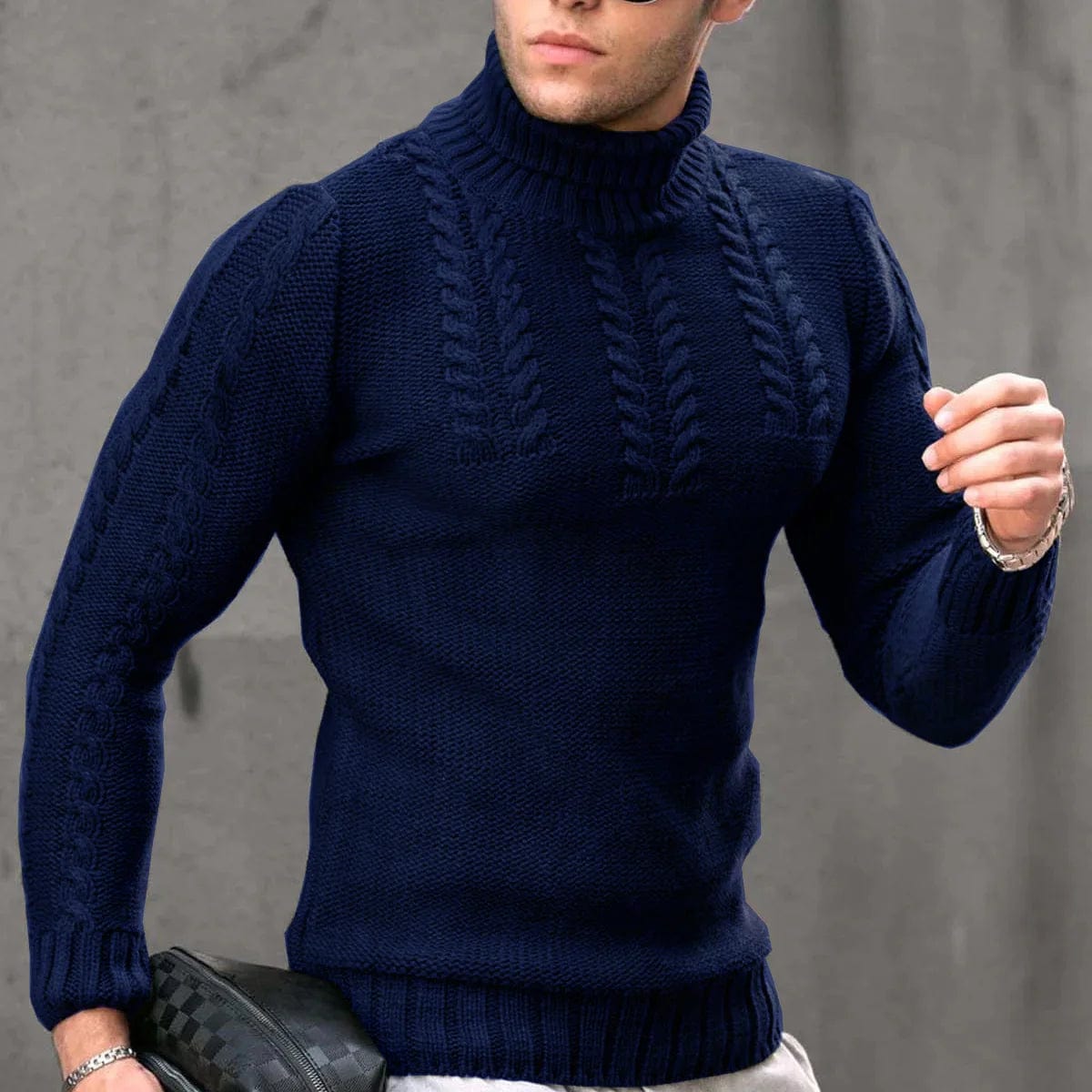 European and American Autumn and Winter New Men's Warm Sweaters Trade Men's Turtleneck Sweaters Men's Casual Pullovers - SHOWLU FASHION STORE