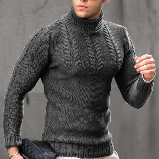 European and American Autumn and Winter New Men's Warm Sweaters Trade Men's Turtleneck Sweaters Men's Casual Pullovers - SHOWLU FASHION STORE