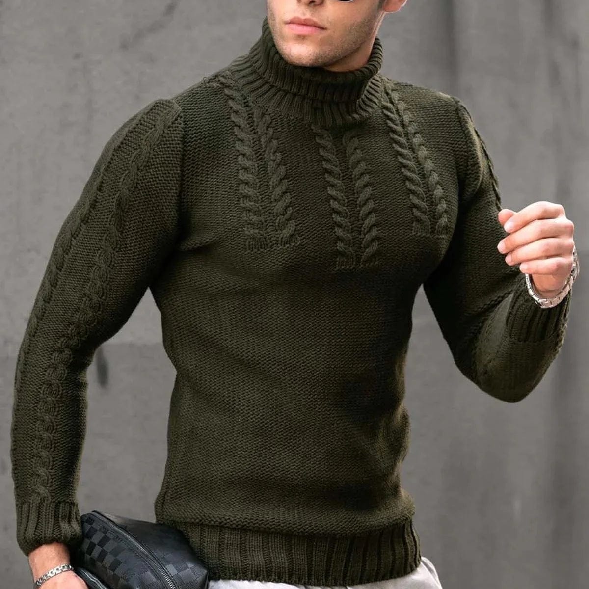 European and American Autumn and Winter New Men's Warm Sweaters Trade Men's Turtleneck Sweaters Men's Casual Pullovers - SHOWLU FASHION STORE