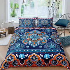 Fanaijia Bohemian Flower 3D Print Bedding Sets Luxury Mandala Comforter Duvet Cover Pillowcase Geometric Lines Queen King Size - SHOWLU FASHION STORE