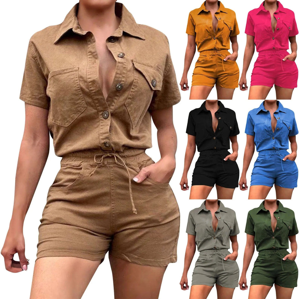 Fashion Denim Shorts Outfits Women Elegant O Neck Sleeveless Single - breasted Split Top High - waisted Short Set Lady Street Suit - SHOWLU FASHION STORE