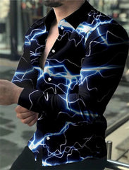 Fashion men's long sleeved shirt trend design Starry Sky Luxury shirts Men's social street casual shirt 2023 Lapel long sleeved - SHOWLU FASHION STORE