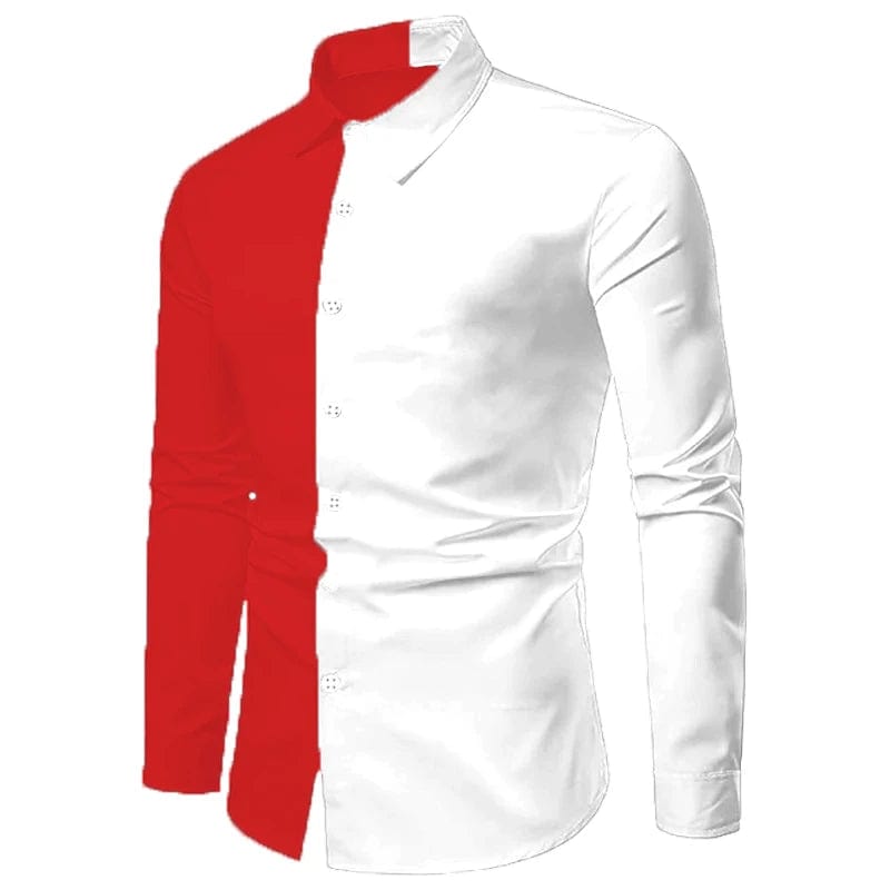 Fashion Pop Prom Party Night Club New Designer Long Sleeve Clothing Slim Button Lapel Men Tops - SHOWLU FASHION STORE