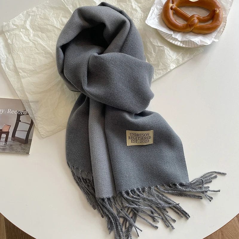 Fashion Solid Cashmere Warm Scarf New Design Pashmina Winter Double Side Diffrent Color Shawl Wraps Bufanda with Tassel Blanket - SHOWLU FASHION STORE