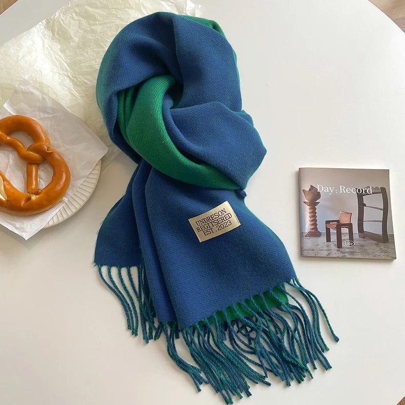 Fashion Solid Cashmere Warm Scarf New Design Pashmina Winter Double Side Diffrent Color Shawl Wraps Bufanda with Tassel Blanket - SHOWLU FASHION STORE