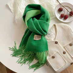 Fashion Solid Cashmere Warm Scarf New Design Pashmina Winter Double Side Diffrent Color Shawl Wraps Bufanda with Tassel Blanket - SHOWLU FASHION STORE