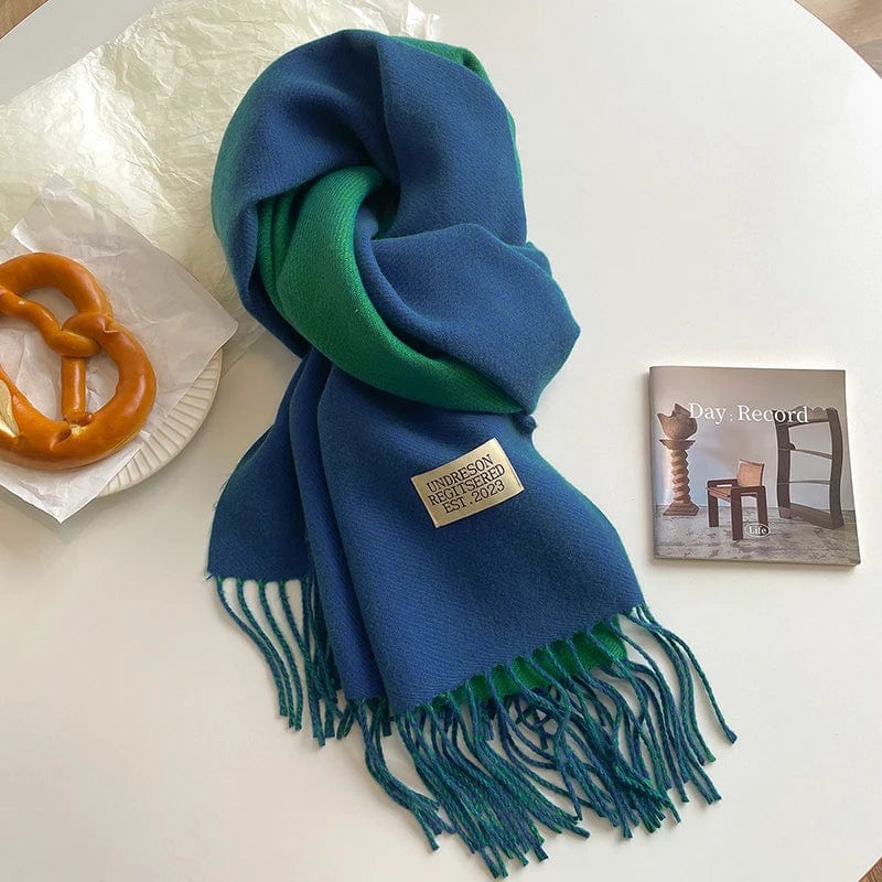 Fashion Solid Cashmere Warm Scarf New Design Pashmina Winter Double Side Diffrent Color Shawl Wraps Bufanda with Tassel Blanket - SHOWLU FASHION STORE