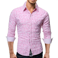 Fashionable Men's Shirt Lapel Buttons Gold Pattern 3D Printed Casual Long Sleeve Shirt Fashionable Men's Shirt - SHOWLU FASHION STORE