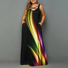 Floral Plus Size Camisole Dress - SHOWLU FASHION STORE