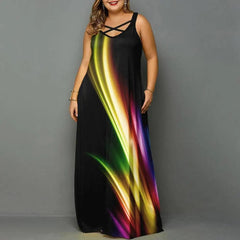 Floral Plus Size Camisole Dress - SHOWLU FASHION STORE