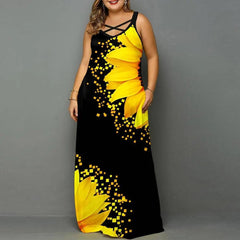 Floral Plus Size Camisole Dress - SHOWLU FASHION STORE