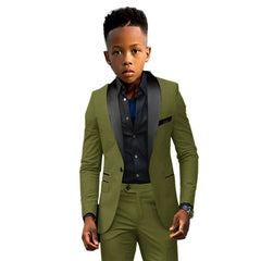 Formal Boys Suit 2 Piece Suit Wedding Kids Custom Tuxedo Clothes 2 - 16 Years Old Party Suit for Boys Blazer - SHOWLU FASHION STORE