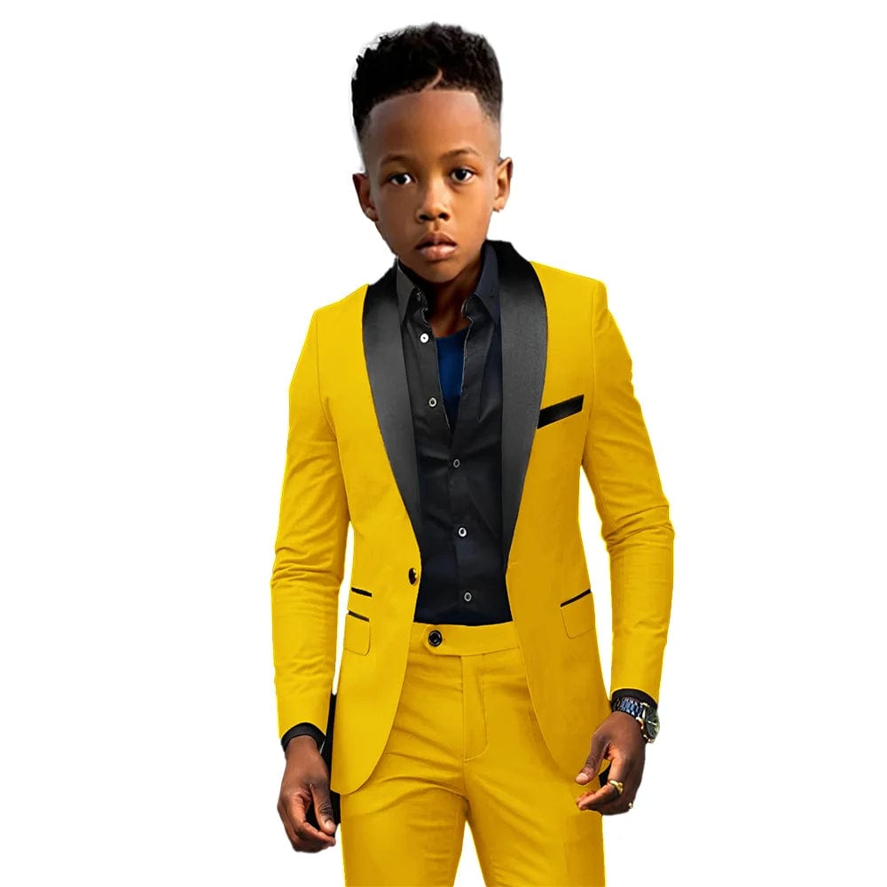 Formal Boys Suit 2 Piece Suit Wedding Kids Custom Tuxedo Clothes 2 - 16 Years Old Party Suit for Boys Blazer - SHOWLU FASHION STORE