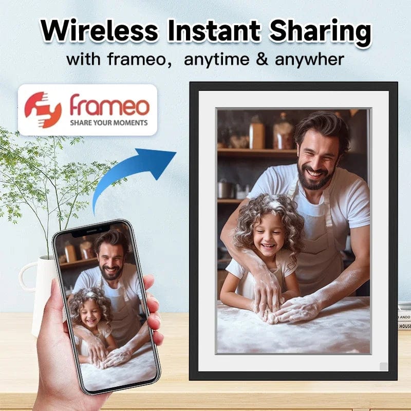 Frameo 10.1 Inch WiFi Digital Picture Frame，1280 * 800IPS HD Cloud Smart Digital Photo Frame,32GB Storage, Wall Mountable, Auto - SHOWLU FASHION STORE