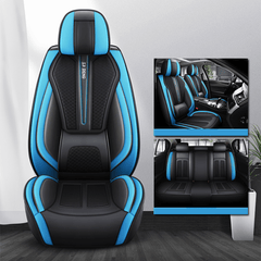 Full Set Car Seat Covers, Sport Style, Universal Fit, Full Coverage, Breathable Mesh, Lumbar Support, Trendy Automotive Seat Protector, All - Season - SHOWLU FASHION STORE