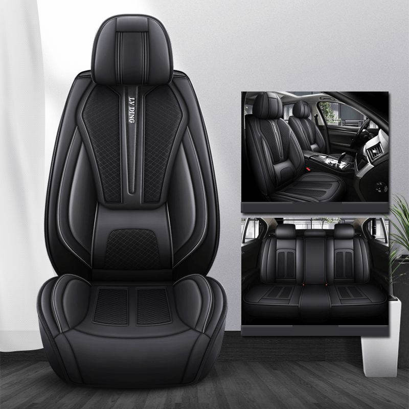 Full Set Car Seat Covers, Sport Style, Universal Fit, Full Coverage, Breathable Mesh, Lumbar Support, Trendy Automotive Seat Protector, All - Season - SHOWLU FASHION STORE