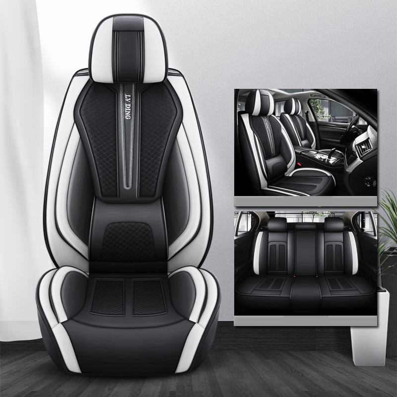 Full Set Car Seat Covers, Sport Style, Universal Fit, Full Coverage, Breathable Mesh, Lumbar Support, Trendy Automotive Seat Protector, All - Season - SHOWLU FASHION STORE
