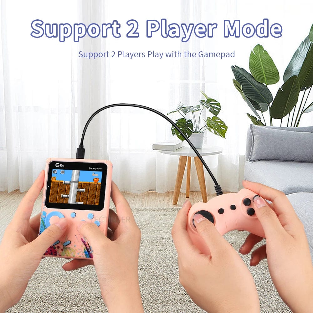 G5S 2.4 Inch Video Game Console Mini Portable Retro TV Handheld Game Player Built - in 500 Games AV Output Support 2 Player - SHOWLU FASHION STORE