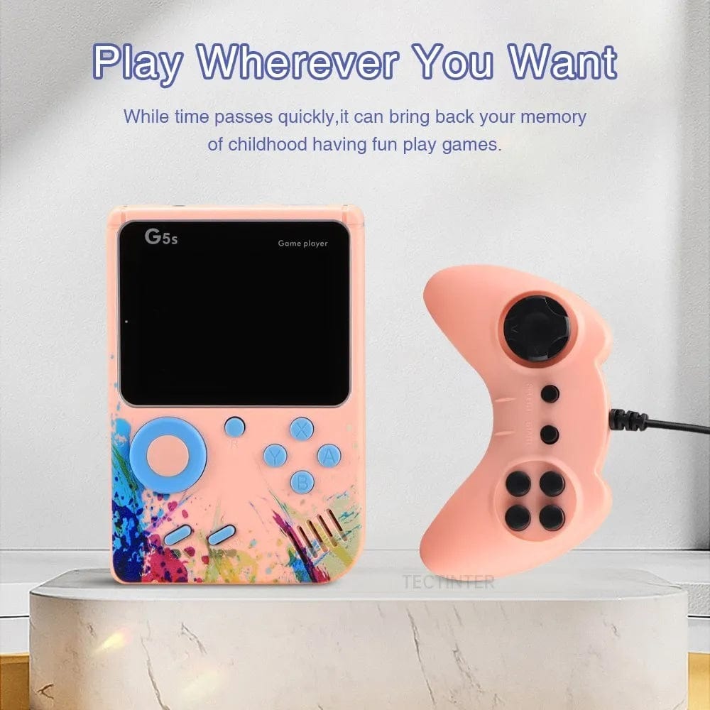 G5S 2.4 Inch Video Game Console Mini Portable Retro TV Handheld Game Player Built - in 500 Games AV Output Support 2 Player - SHOWLU FASHION STORE