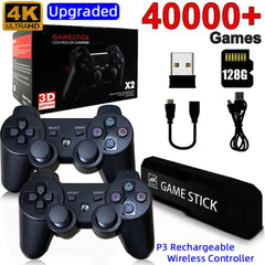 Game Stick GD10 4K HD Output TV Game Stick P3 Rechargeable 2.4G wireless Dual Handle Portable video Game Console For PSP PS1 N64 - SHOWLU FASHION STORE