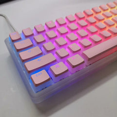 Game Translucent OEM Keycap for Mechanical Keyboards Diy Keycap Pink Double Shot PBT Black Full 104/108 Key Set Pudding Keycaps - SHOWLU FASHION STORE